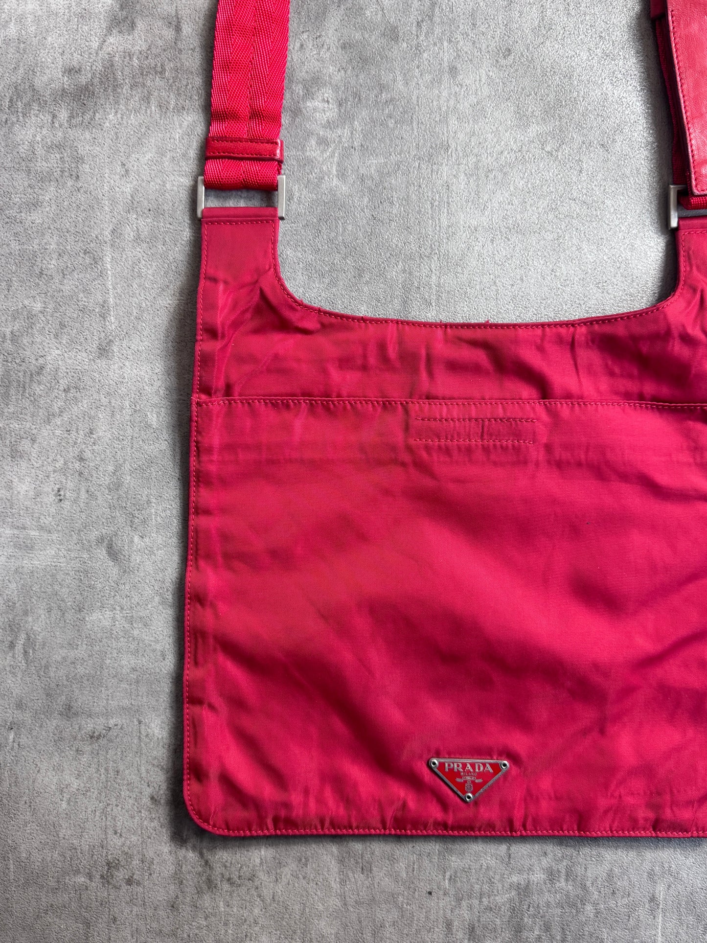 Prada Nylon Red Side Bag