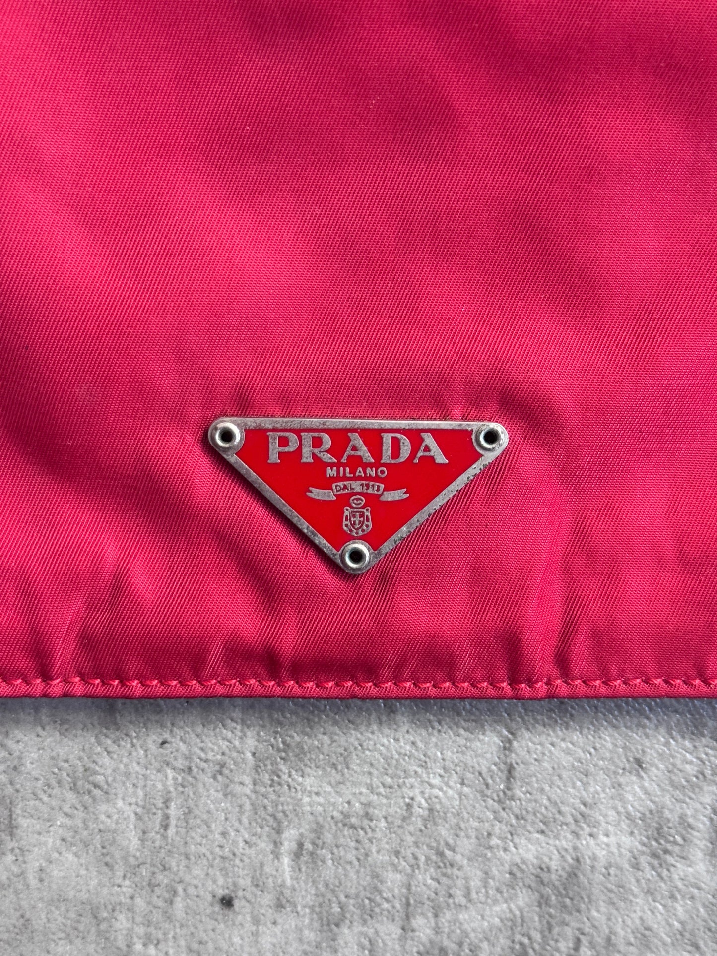 Prada Nylon Red Side Bag
