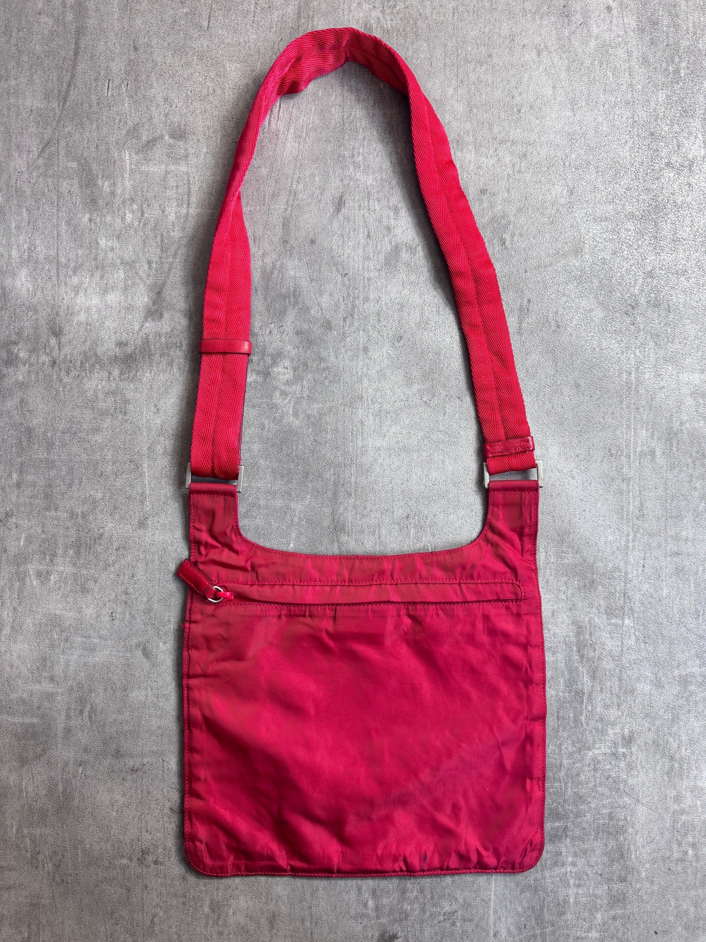Prada Nylon Red Side Bag