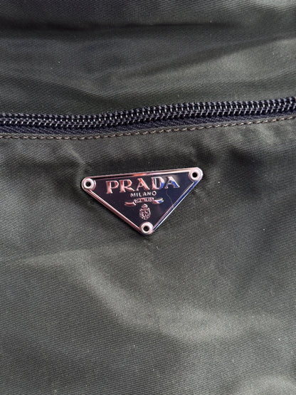 Prada Green Nylon Vintage Side Bag