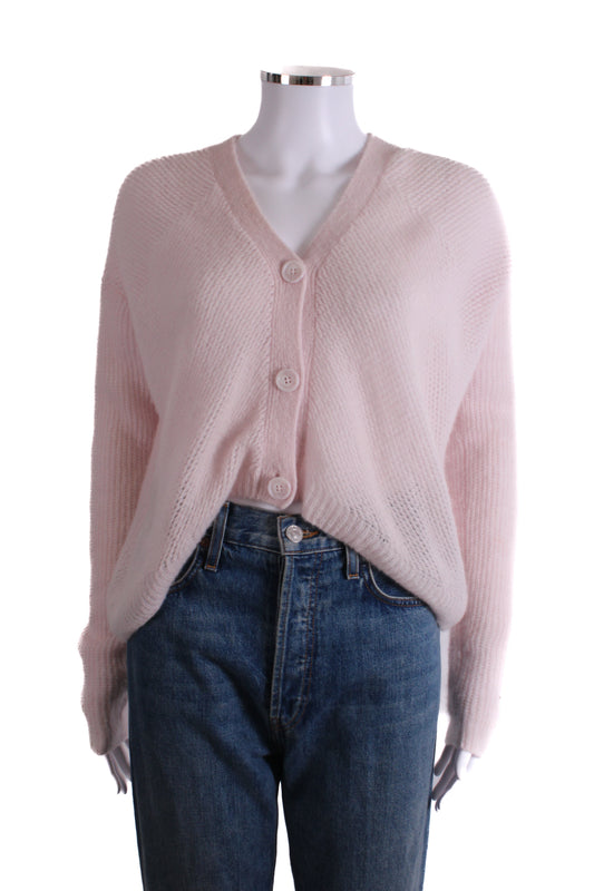 ME+EM L/S Cropped Cardigan Light Pink S | Small, Pink