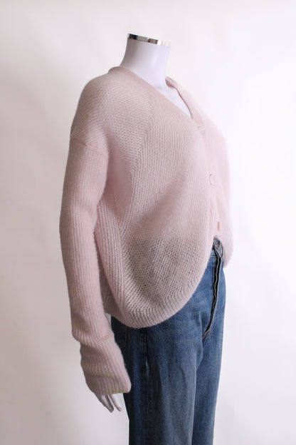 ME+EM L/S Cropped Cardigan Light Pink S | Small, Pink