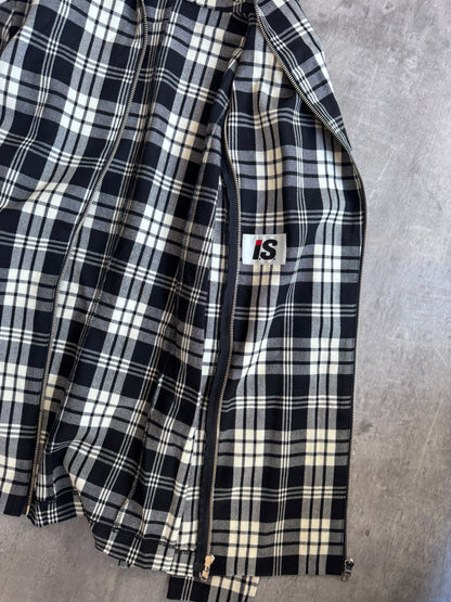 Issey Miyake Check Full Zip Hooded Lightweight Jacket