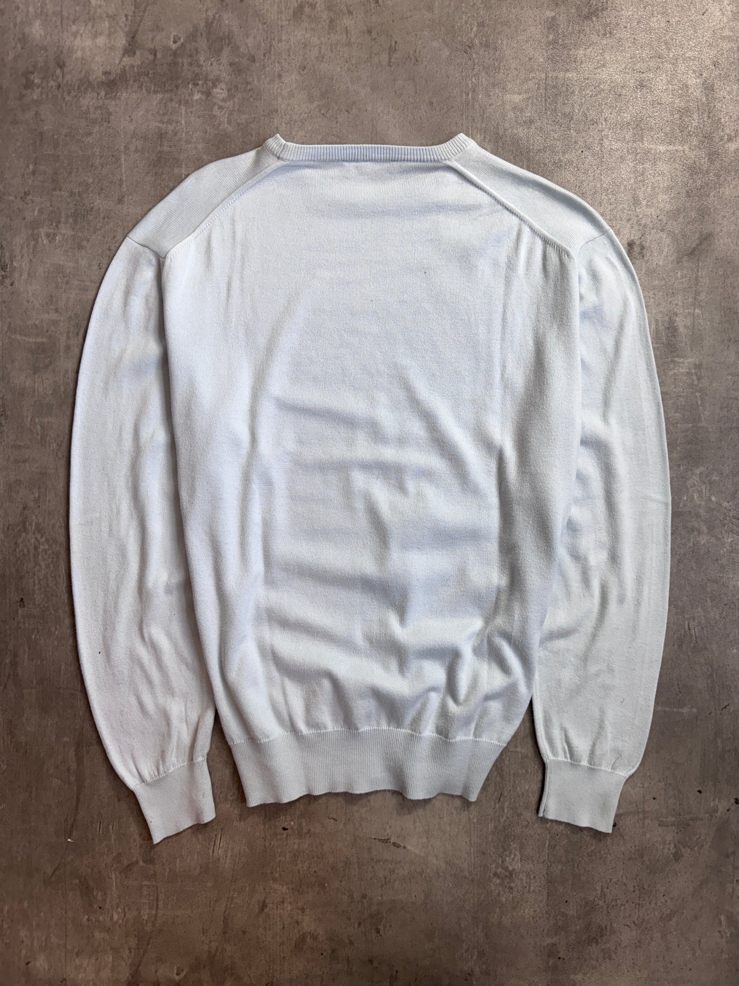 Loro Piana Powder Blue Cotton Knit Crewneck