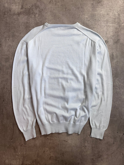 Loro Piana Powder Blue Cotton Knit Crewneck