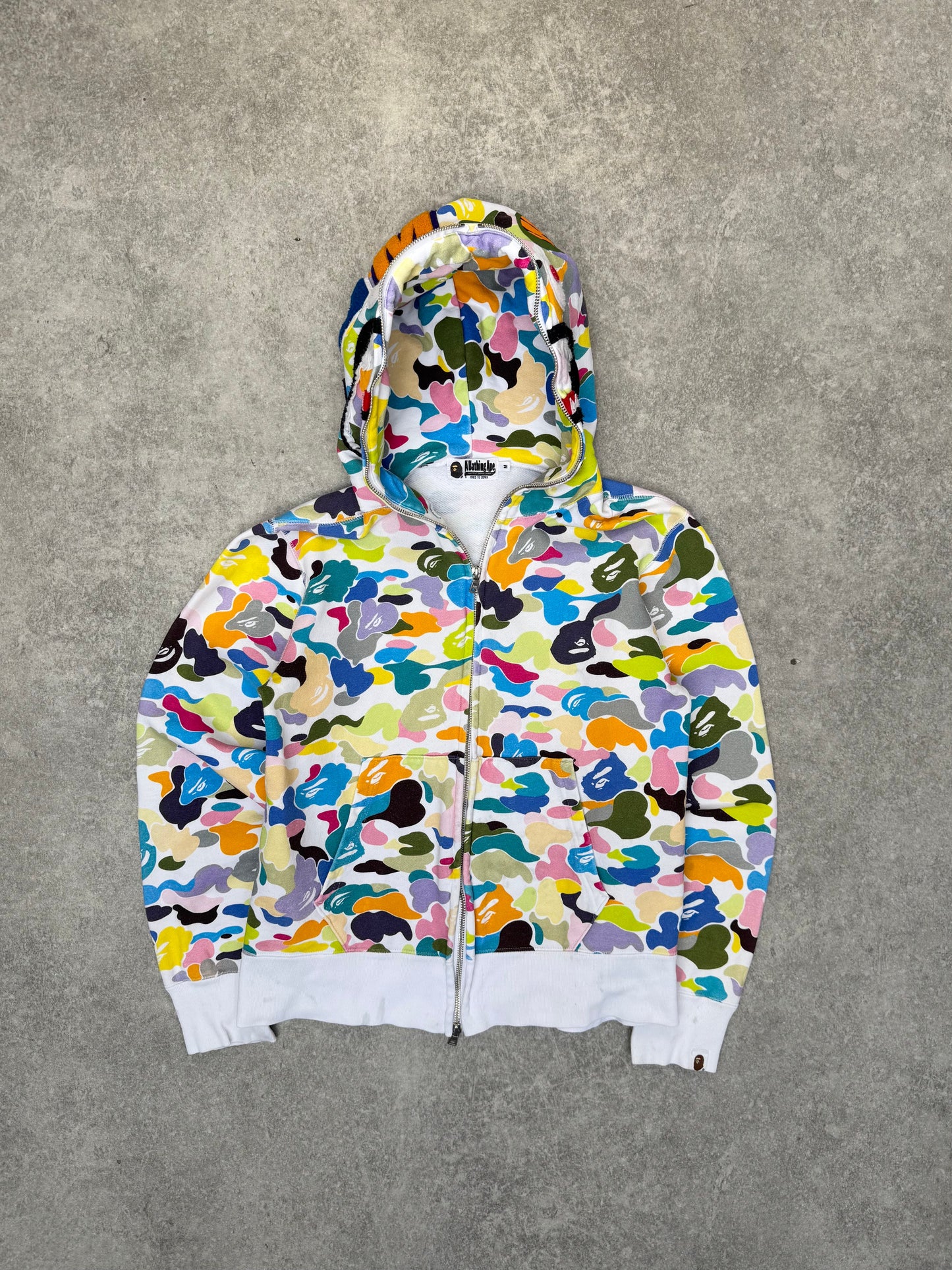 Bape Multi Camo Shark Full Zip Hoodie