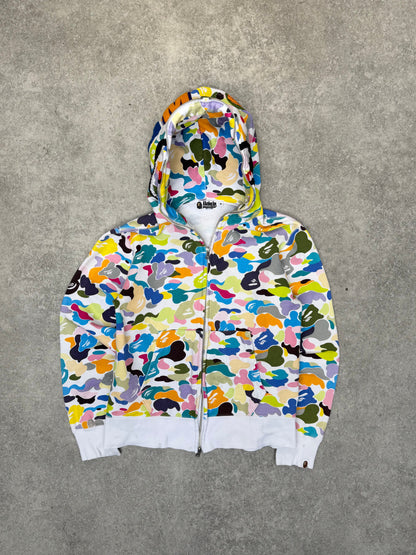 Bape Multi Camo Shark Full Zip Hoodie