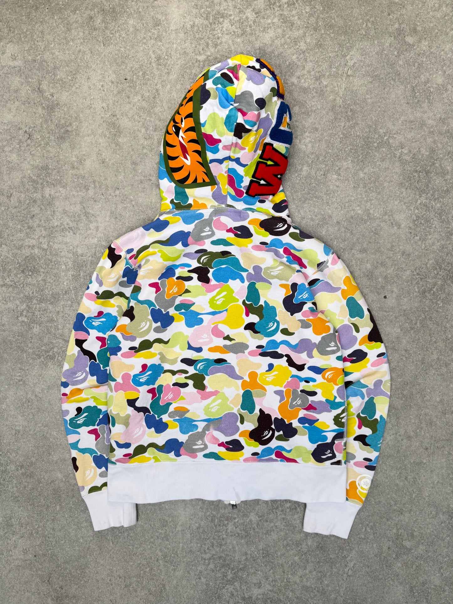 Bape Multi Camo Shark Full Zip Hoodie