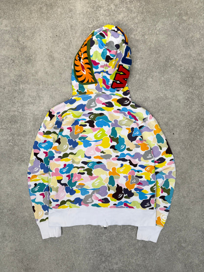 Bape Multi Camo Shark Full Zip Hoodie