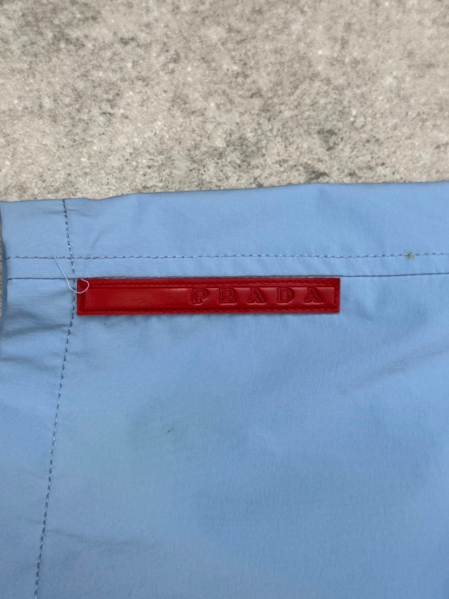 Prada Baby Blue Nylon Trousers