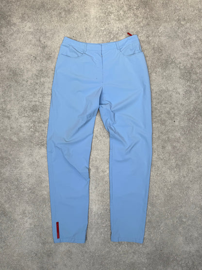 Prada Baby Blue Nylon Trousers