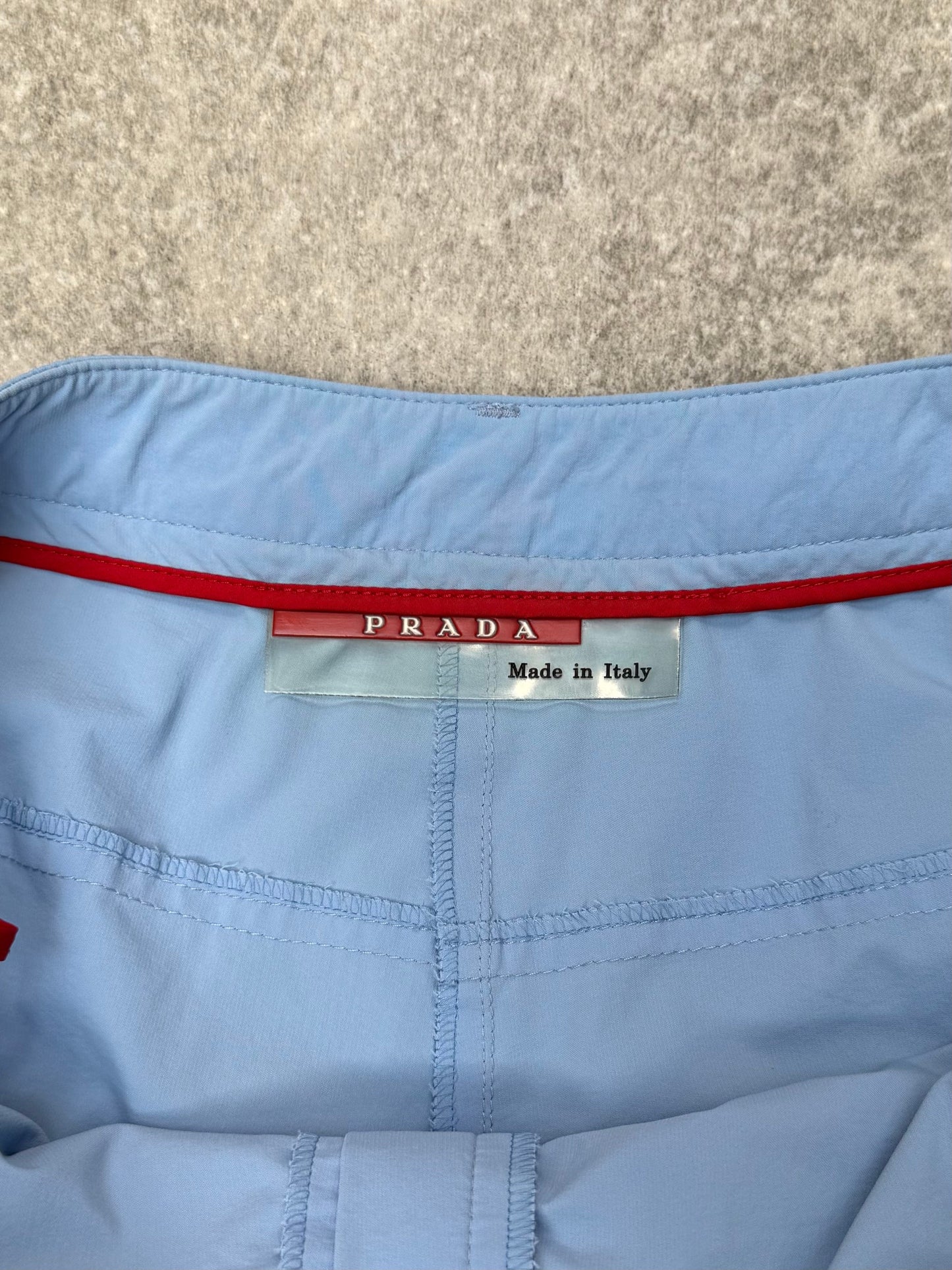 Prada Baby Blue Nylon Trousers