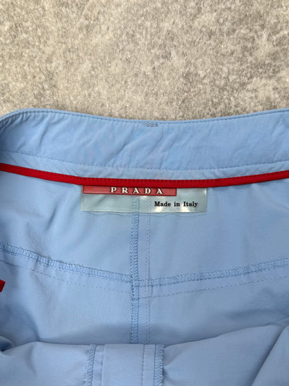 Prada Baby Blue Nylon Trousers
