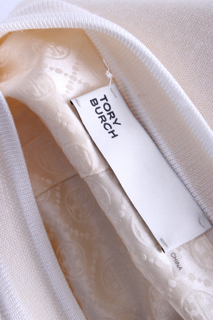 Tory Burch L/S Cardigan Cream/ White XL | XL, Cream