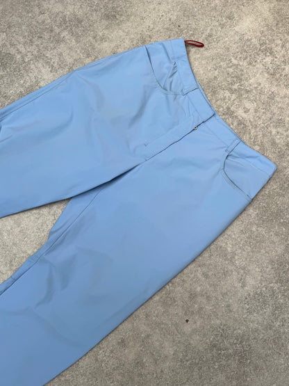 Prada Baby Blue Nylon Trousers