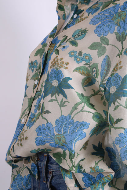 Sir. L/S Floral Print Shirt Beige/ Blue 10 | O/S, Beige