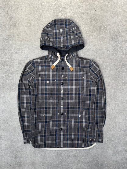 Junya Watanabe Check Hooded Button Down Jacket