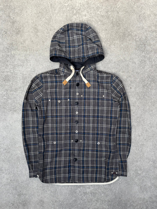 Junya Watanabe Check Hooded Button Down Jacket