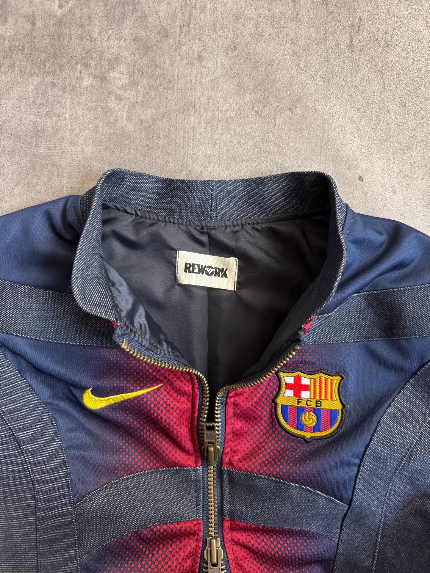 VT Rework : Barcelona Panelled Denim Cropped Jacket SC: 5782