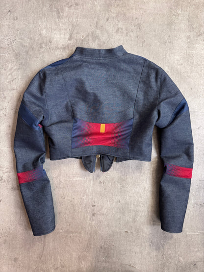 VT Rework : Barcelona Panelled Denim Cropped Jacket SC: 5782