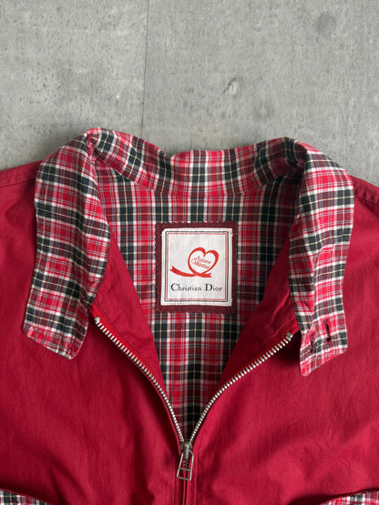 Christian Dior Red Check Harrington Jacket