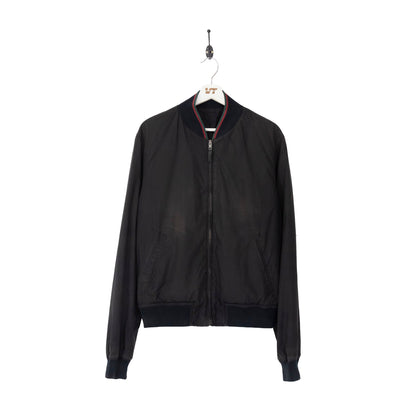 Gucci Collar Stripe Lightweight Bomber Jacket