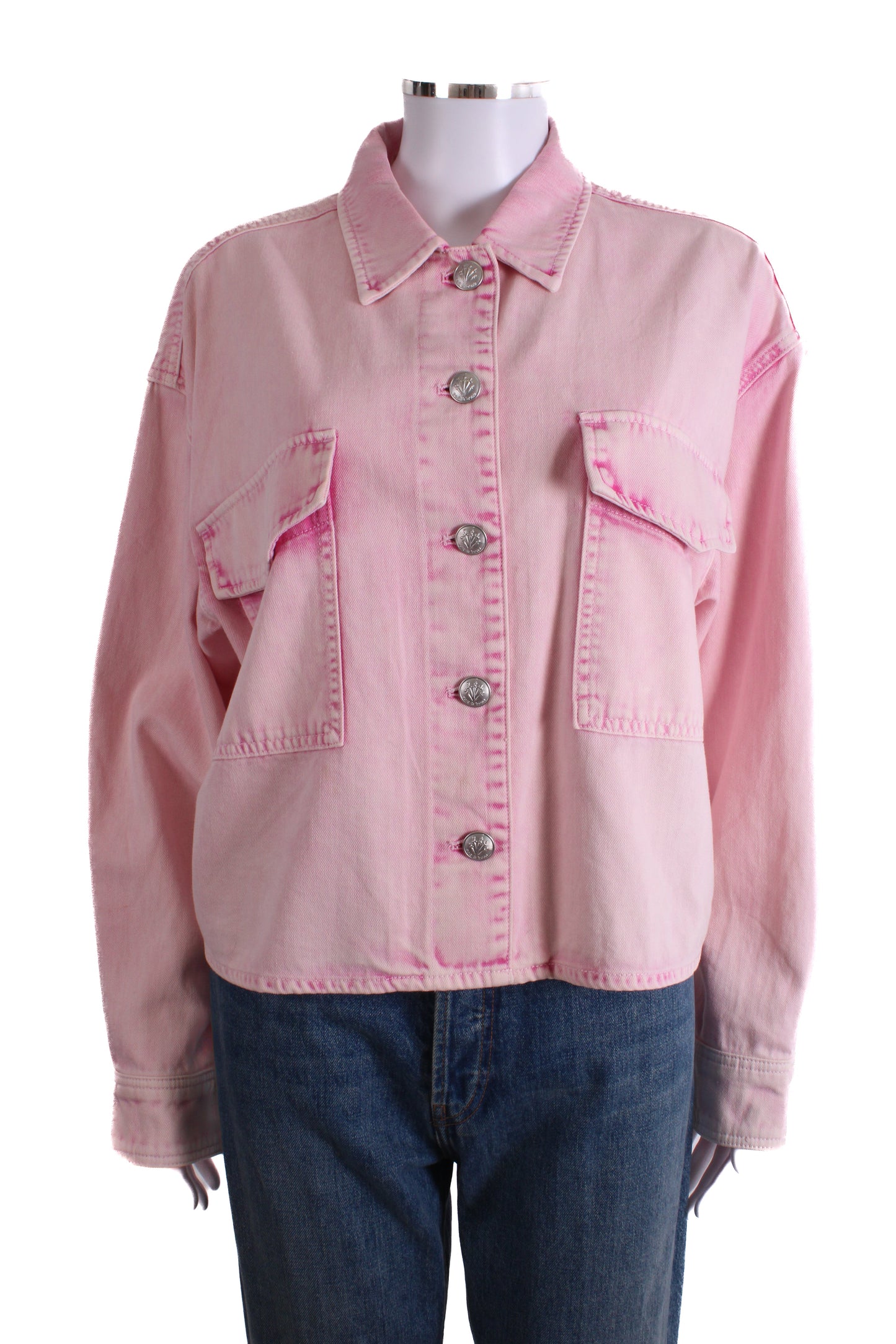 Rag & Bone Denim Jacket Washed Pink L | Large, Pink