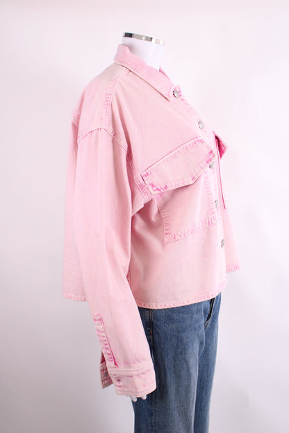 Rag & Bone Denim Jacket Washed Pink L | Large, Pink