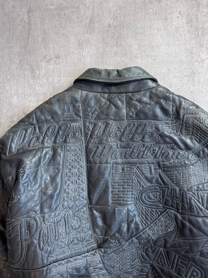 Rare 1990s Marc Buchanan Pelle Pelle Taj Mahal Leather Jacket