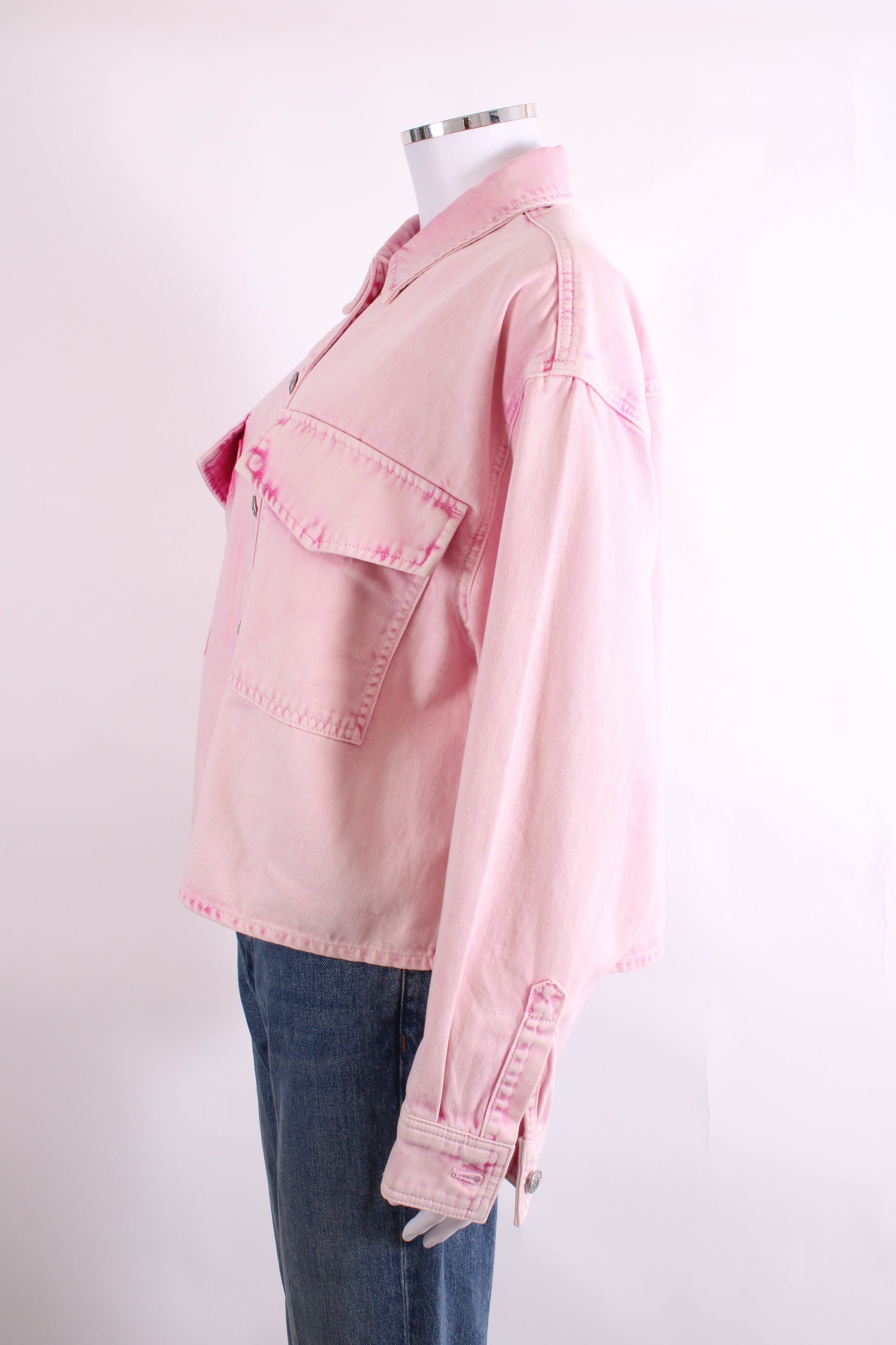 Rag & Bone Denim Jacket Washed Pink L | Large, Pink