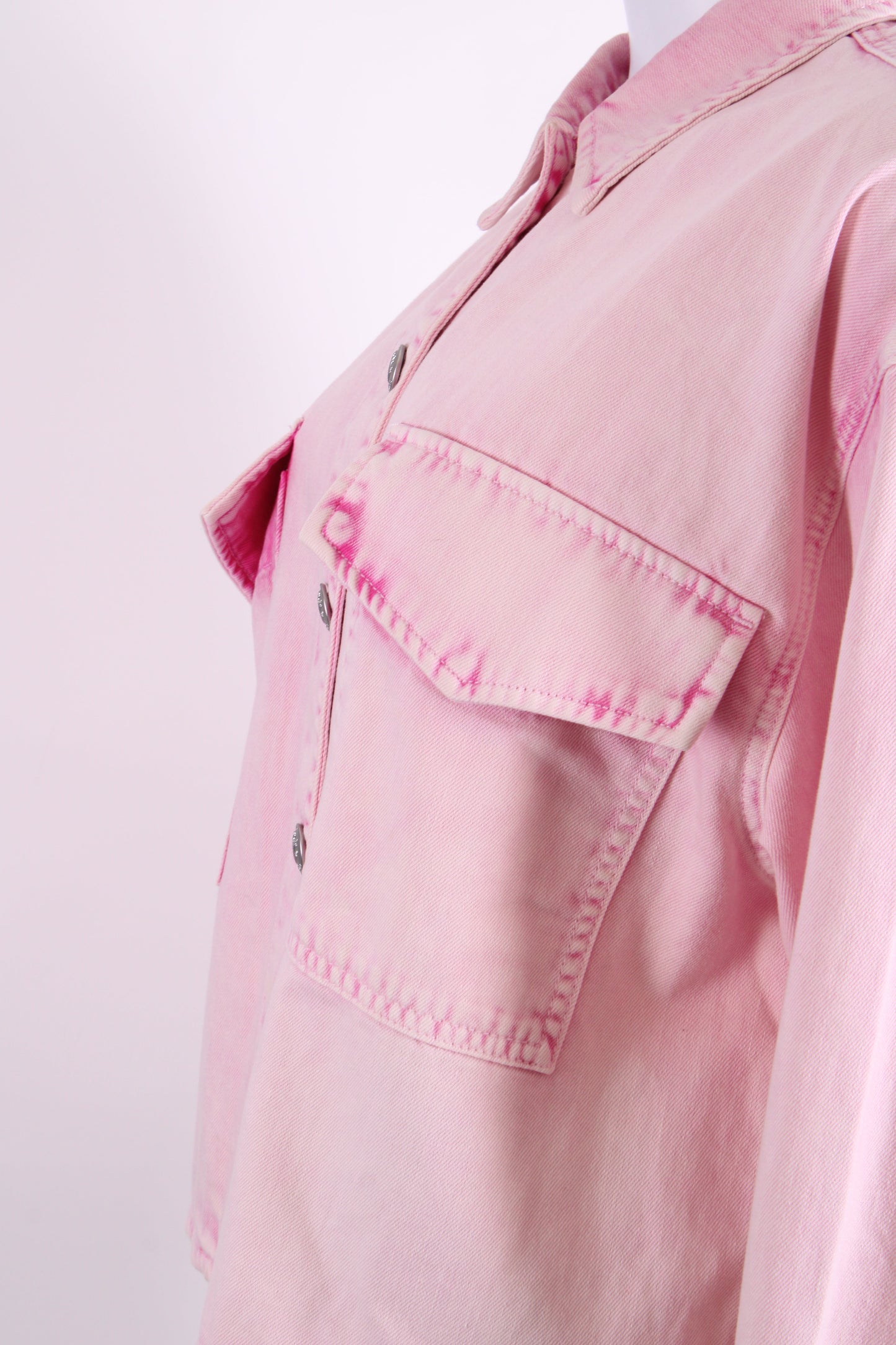 Rag & Bone Denim Jacket Washed Pink L | Large, Pink