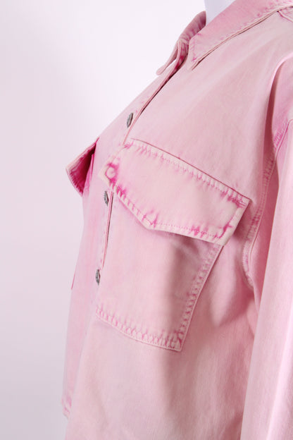 Rag & Bone Denim Jacket Washed Pink L | Large, Pink