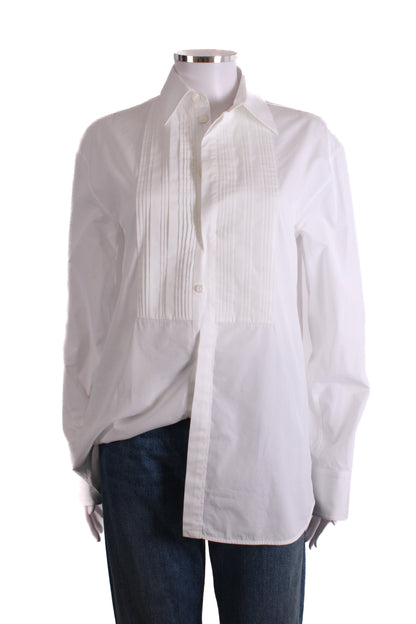 Jil Sander L/S Pleated Front Shirt White 2 | O/S, White