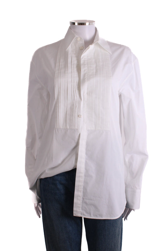 Jil Sander L/S Pleated Front Shirt White 2 | O/S, White