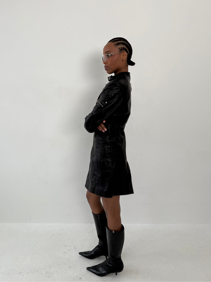 Leather Biker Dress | Default Title, Red