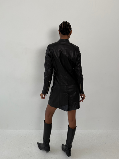 Leather Biker Dress | Default Title, Red