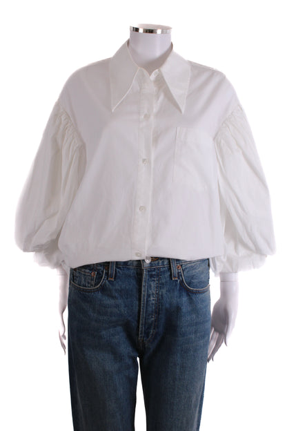 Simone Rocha 3/4 PUff Sleeve Shirt White 10 | O/S, White