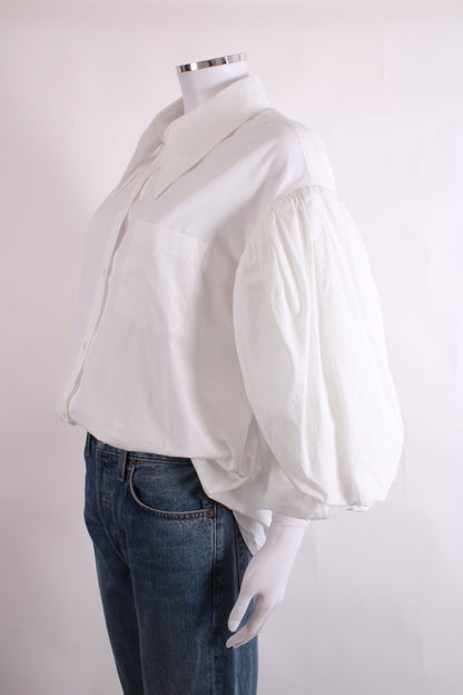 Simone Rocha 3/4 PUff Sleeve Shirt White 10 | O/S, White