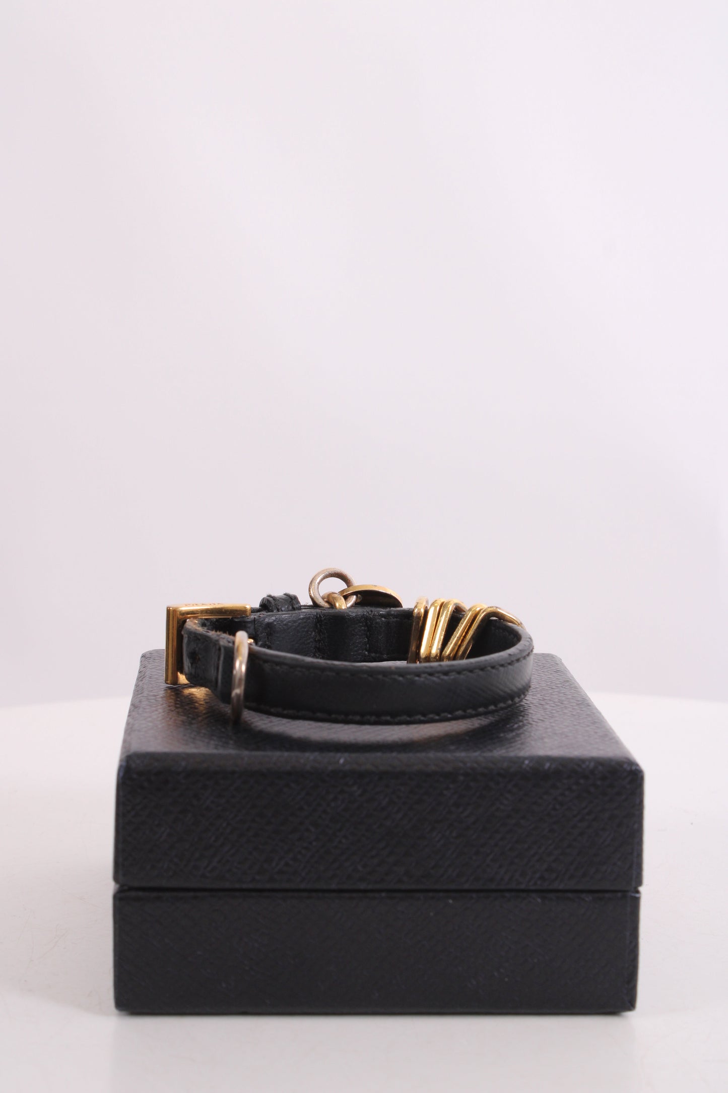 Prada Logo Wrap Leather Bracelet Black | O/S, Black