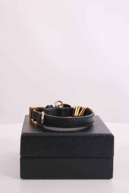 Prada Logo Wrap Leather Bracelet Black | O/S, Black