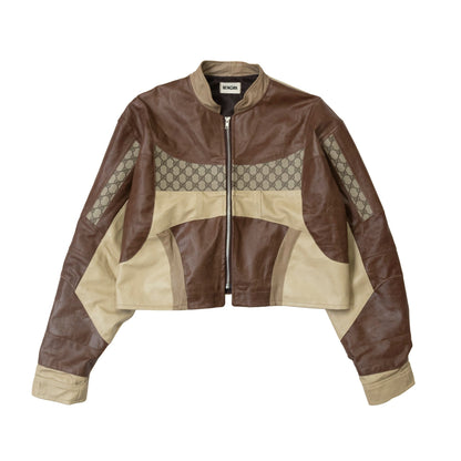 VT Rework : Gucci Panel Leather Cropped Jacket