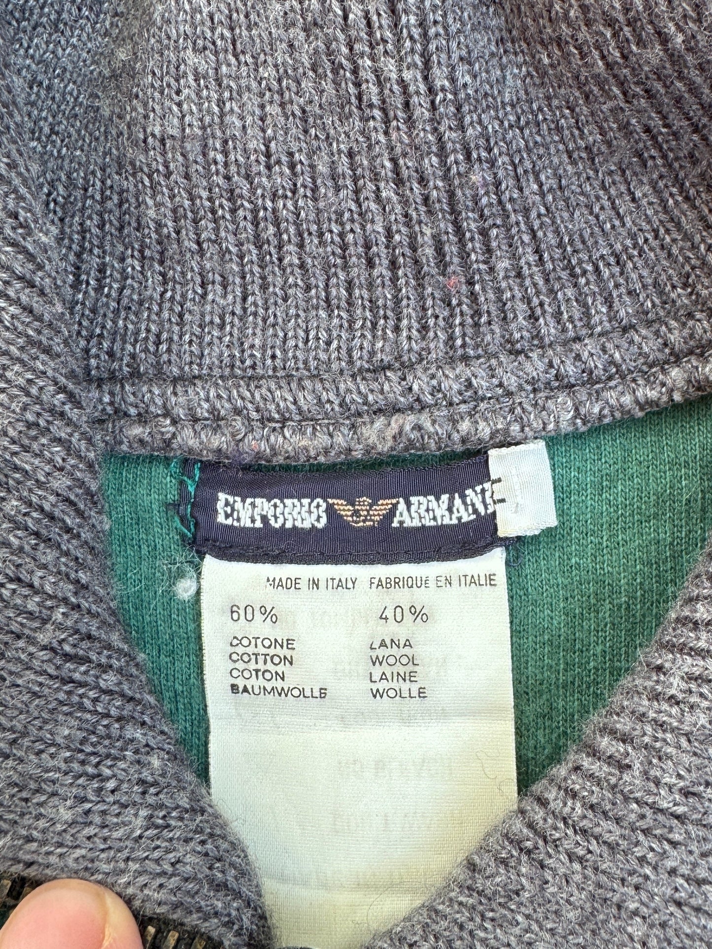 Emporio Armani Base Artica Quarter Zip Sweater