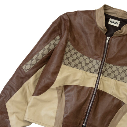 VT Rework : Gucci Panel Leather Cropped Jacket