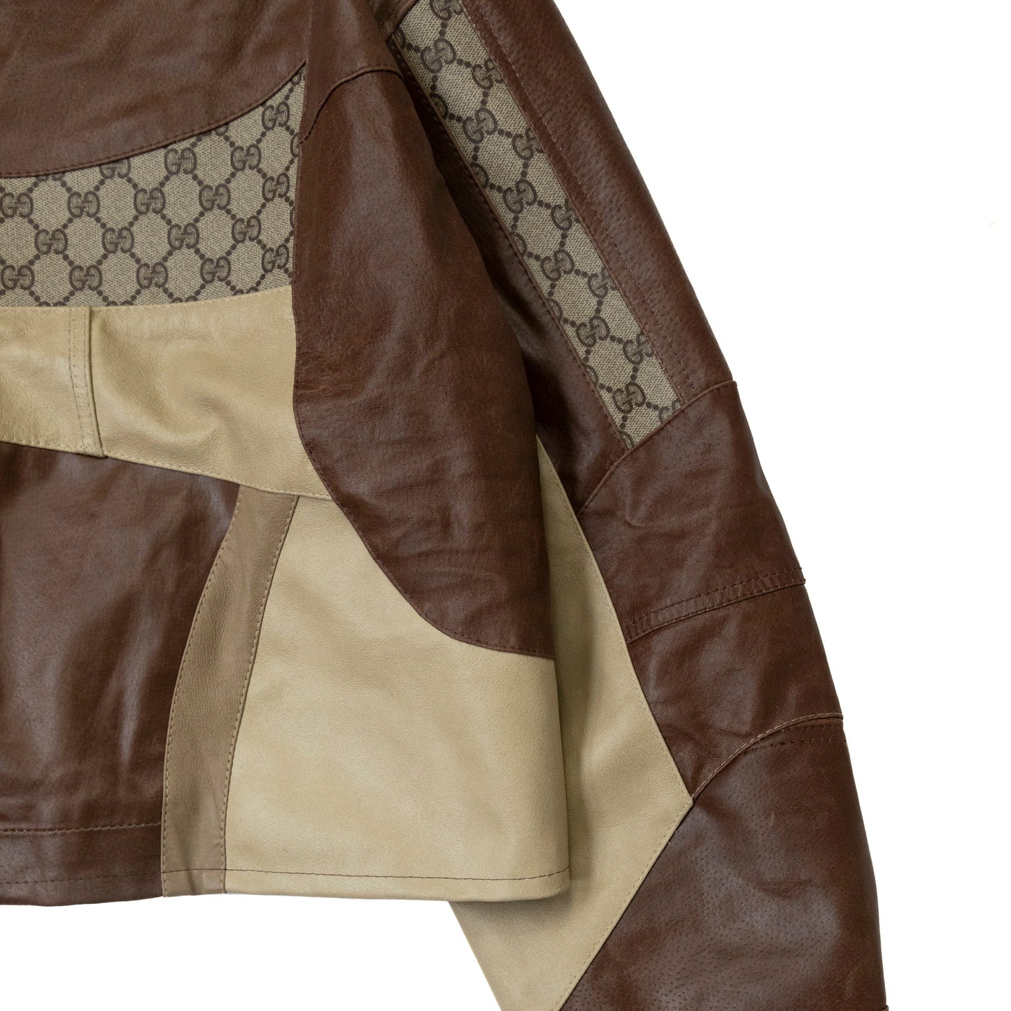 VT Rework : Gucci Panel Leather Cropped Jacket