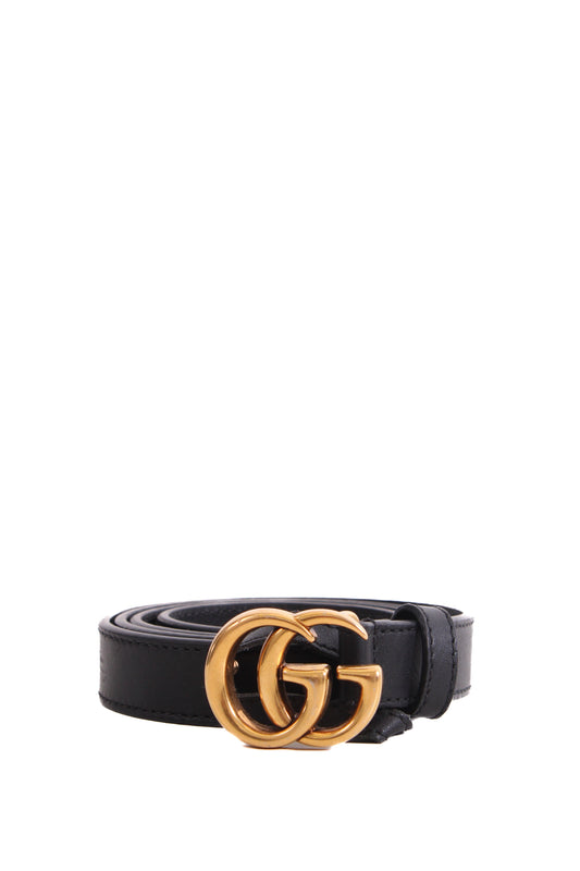Gucci Marmont Skinny Belt Black 34 | O/S, Black