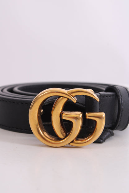 Gucci Marmont Skinny Belt Black 34 | O/S, Black