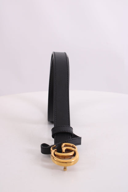 Gucci Marmont Skinny Belt Black 34 | O/S, Black