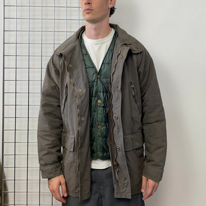 C.P. Company Brown & Green 1992 Ideas From Massimo Osti Liner Overcoat | X-Large, Multicoloured
