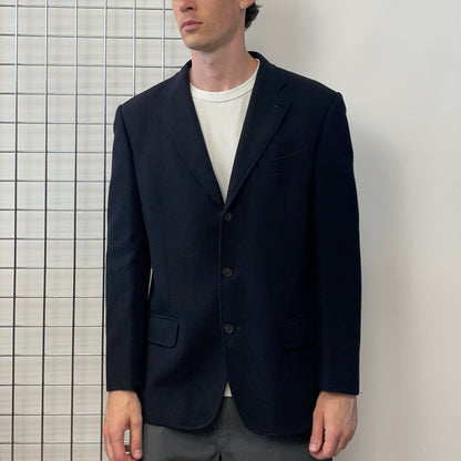 C.P. Company Navy 00s Wool Blazer | X-Large, Navy