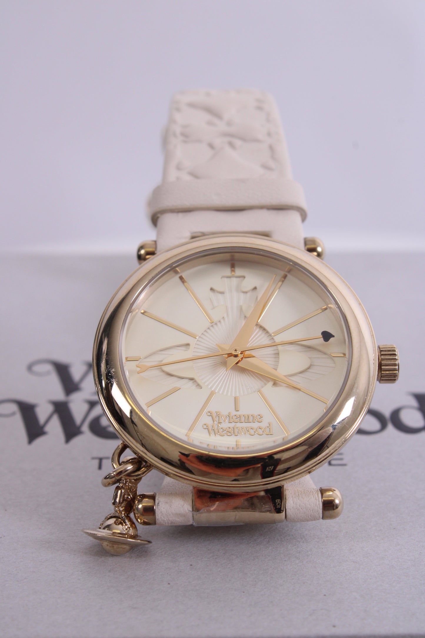 Vivienne Westwood Orb White Leather Watch White | O/S, Gold